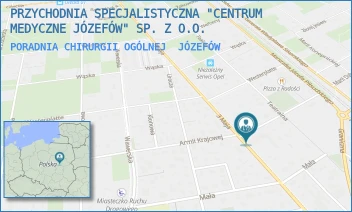 PORADNIA CHIRURGII OGÓLNEJ - PRZYCHODNIA SPECJALISTYCZNA "CENTRUM MEDYCZNE JÓZEFÓW" SP. Z O.O. - ARMII KRAJOWEJ 5,  JÓZEFÓW