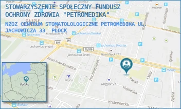NZOZ CENTRUM STOMATOLOLOGICZNE PETROMEDIKA UL. JACHOWICZA 33 - STOWARZYSZENIE SPOŁECZNY FUNDUSZ OCHRONY ZDROWIA "PETROMEDIKA" - JACHOWICZA 33,  PŁOCK