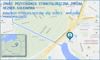 PORADNIA STOMATOLOGICZNA DLA DZIECI - IMARI PRZYCHODNIA STOMATOLOGICZNA IRMINA HEZNER-SUŁKOWSKA - AL. STANÓW ZJEDNOCZONYCH 32/16,  WARSZAWA PRAGA-POŁUDNIE