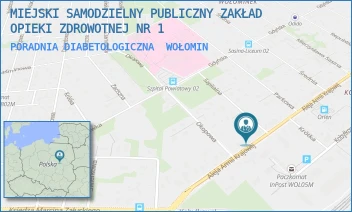 PORADNIA DIABETOLOGICZNA - MIEJSKI SAMODZIELNY PUBLICZNY ZAKŁAD OPIEKI ZDROWOTNEJ NR 1 - PRĄDZYŃSKIEGO 11,  WOŁOMIN