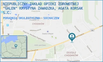 PORADNIA OKULISTYCZNA - NIEPUBLICZNY ZAKŁAD OPIEKI ZDROWOTNEJ "GALEN" KRYSTYNA ZAWADZKA, AGATA KORSAK S.C. - FRYDERYKA CHOPINA 168,  SOCHACZEW