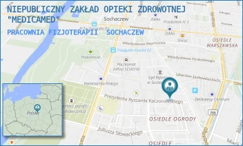 PRACOWNIA FIZJOTERAPII - NIEPUBLICZNY ZAKŁAD OPIEKI ZDROWOTNEJ "MEDICAMED" - PREZYDENTA RYSZARDA KACZOROWSKIEGO 3A,  SOCHACZEW