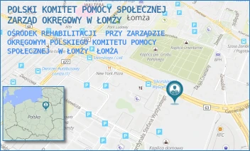 OŚRODEK REHABILITACJI  PRZY ZARZĄDZIE OKRĘGOWYM POLSKIEGO KOMITETU POMOCY SPOŁECZNEJ  W ŁOMŻY - POLSKI KOMITET POMOCY SPOŁECZNEJ ZARZĄD OKRĘGOWY W ŁOMŻY - GEN.WŁADYŁAWA SIKORSKIEGO 222,  ŁOMŻA