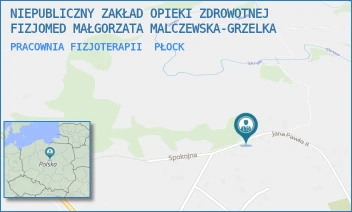 PRACOWNIA FIZJOTERAPII - NIEPUBLICZNY ZAKŁAD OPIEKI ZDROWOTNEJ FIZJOMED MAŁGORZATA MALCZEWSKA-GRZELKA - JANA PAWŁA II 23A/U5,  PŁOCK