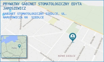 GABINET STOMATOLOGICZNY SIEDLCE, UL. NARUTOWICZA 66 - PRYWATNY GABINET STOMATOLOGICZNY EDYTA JAROSZEWICZ - GABRIELA NARUTOWICZA 66,  SIEDLCE