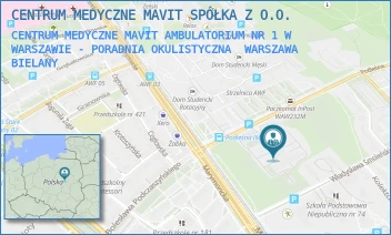 CENTRUM MEDYCZNE MAVIT AMBULATORIUM NR 1 W WARSZAWIE - PORADNIA OKULISTYCZNA - CENTRUM MEDYCZNE MAVIT SPÓŁKA Z O.O. - PODLEŚNA 61,  WARSZAWA BIELANY