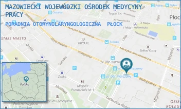 PORADNIA OTORYNOLARYNGOLOGICZNA - MAZOWIECKI WOJEWÓDZKI OŚRODEK MEDYCYNY PRACY - KOLEGIALNA 17,  PŁOCK