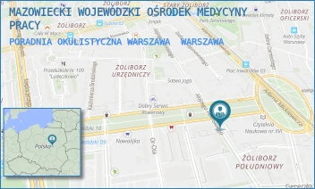 PORADNIA OKULISTYCZNA WARSZAWA - MAZOWIECKI WOJEWÓDZKI OŚRODEK MEDYCYNY PRACY - AL. WOJSKA POLSKIEGO 25,  WARSZAWA