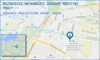 PORADNIA OKULISTYCZNA RADOM - MAZOWIECKI WOJEWÓDZKI OŚRODEK MEDYCYNY PRACY - RODZINY WINCZEWSKICH 5,  RADOM