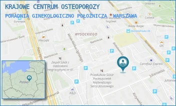 PORADNIA GINEKOLOGICZNO POŁOŻNICZA - KRAJOWE CENTRUM OSTEOPOROZY - SYROKOMLI 32,  WARSZAWA