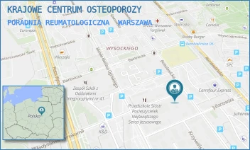 PORADNIA REUMATOLOGICZNA - KRAJOWE CENTRUM OSTEOPOROZY - SYROKOMLI 32,  WARSZAWA