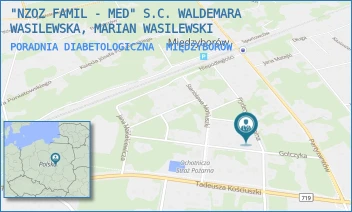PORADNIA DIABETOLOGICZNA - "NZOZ FAMIL - MED" S.C. WALDEMARA WASILEWSKA, MARIAN WASILEWSKI - CHOPINA 18A,  MIĘDZYBORÓW