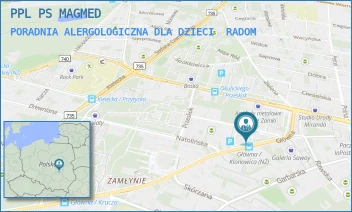PORADNIA ALERGOLOGICZNA DLA DZIECI - PPL PS MAGMED - GŁÓWNA 12,  RADOM
