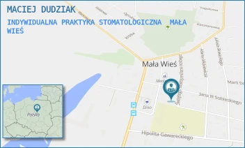 INDYWIDUALNA PRAKTYKA STOMATOLOGICZNA - MACIEJ DUDZIAK - ŚW. MAKSYMILIANA KOLBEGO 10,  MAŁA WIEŚ
