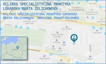 OCLINIQ SPECJALISTYCZNA PRAKTYKA LEKARSKA BEATA ŻELICHOWSKA - OCLINIQ SPECJALISTYCZNA PRAKTYKA LEKARSKA BEATA ŻELICHOWSKA - OPTYKÓW 3B/U02,  WARSZAWA PRAGA-POŁUDNIE