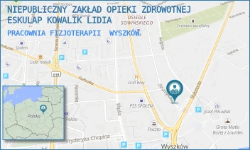PRACOWNIA FIZJOTERAPII - NIEPUBLICZNY ZAKŁAD OPIEKI ZDROWOTNEJ ESKULAP KOWALIK LIDIA - STRUMYKOWA 4,  WYSZKÓW