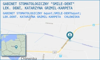 GABINET STOMATOLOGICZNY "SMILE-DENT" LEK.DENT. KATARZYNA GRZMIL-KARPETA - GABINET STOMATOLOGICZNY "SMILE-DENT" LEK. DENT. KATARZYNA GRZMIL-KARPETA - CZACHOWSKIEGO 15B,  CHLEWISKA