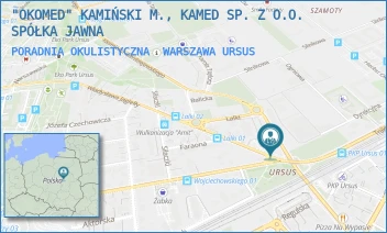 PORADNIA OKULISTYCZNA - "OKOMED" KAMIŃSKI M., KAMED SP. Z O.O. SPÓŁKA JAWNA - WŁADYSŁAWA JAGIEŁŁY 2/2,  WARSZAWA URSUS