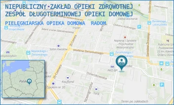 PIELĘGNIARSKA OPIEKA DOMOWA - NIEPUBLICZNY ZAKŁAD OPIEKI ZDROWOTNEJ  ZESPÓŁ DŁUGOTERMINOWEJ OPIEKI DOMOWEJ - DIONIZEGO CZACHOWSKIEGO 42,  RADOM