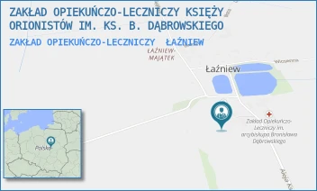 ZAKŁAD OPIEKUŃCZO-LECZNICZY - ZAKŁAD OPIEKUŃCZO-LECZNICZY KSIĘŻY ORIONISTÓW IM. KS. B. DĄBROWSKIEGO - AL. KSIĘZY ORIONISTÓW 1,  ŁAŹNIEW