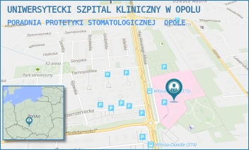 PORADNIA PROTETYKI STOMATOLOGICZNEJ - UNIWERSYTECKI SZPITAL KLINICZNY W OPOLU - UL. ALEJA WINCENTEGO WITOSA 26,  OPOLE