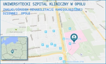 ZAKŁAD/OŚRODEK REHABILITACJI KARDIOLOGICZNEJ DZIENNEJ - UNIWERSYTECKI SZPITAL KLINICZNY W OPOLU - UL. ALEJA WINCENTEGO WITOSA 26,  OPOLE