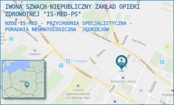 NZOZ IS-MED - PRZYCHODNIA SPECJALISTYCZNA - PORADNIA REUMATOLOGICZNA - NIEPUBLICZNY ZAKŁAD OPIEKI ZDROWOTNEJ IS-MED-PS - PROSTA 12,  JĘDRZEJÓW