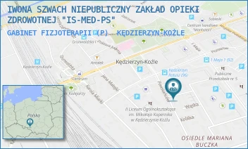 GABINET FIZJOTERAPII (P) - IWONA SZWACH NIEPUBLICZNY ZAKŁAD OPIEKI ZDROWOTNEJ "IS-MED-PS" - UL. PUSTA 1,  KĘDZIERZYN-KOŹLE