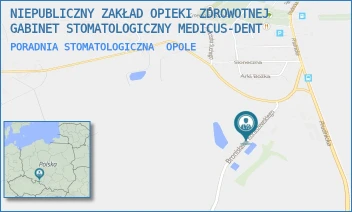 PORADNIA STOMATOLOGICZNA - NIEPUBLICZNY ZAKŁAD OPIEKI ZDROWOTNEJ GABINET STOMATOLOGICZNY MEDICUS-DENT - UL. BRONISŁAWA KORASZEWSKIEGO 8-16/121,  OPOLE