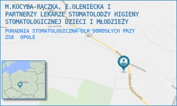 PORADNIA STOMATOLOGICZNA DLA DOROSŁYCH PRZY ZSE - M.KOCYBA-RĄCZKA, E.OLENIECKA I PARTNERZY LEKARZE STOMATOLODZY HIGIENY STOMATOLOGICZNEJ DZIECI I MŁODZIEŻY - UL. TADEUSZA KOŚCIUSZKI 43,  OPOLE