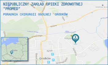 PORADNIA CHIRURGII OGÓLNEJ - NIEPUBLICZNY ZAKŁAD OPIEKI ZDROWOTNEJ "PROMED" - UL. UL.SZPITALNA 13,  GRODKÓW