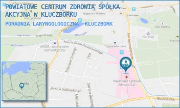 PORADNIA LARYNGOLOGICZNA - POWIATOWE CENTRUM ZDROWIA SPÓŁKA AKCYJNA W KLUCZBORKU - UL. M.C.SKŁODOWSKIEJ 23,  KLUCZBORK
