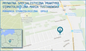 PORADNIA STOMATOLOGICZNA - PRYWATNA SPECJALISTYCZNA PRAKTYKA STOMATOLOGICZNA-MARIA TUSTANOWSKA - UL. BISKUPA FRANCISZKA JOPA 2,  OPOLE