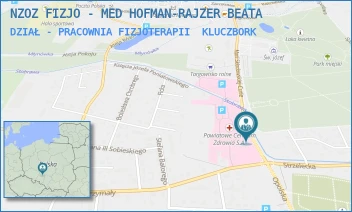 DZIAŁ - PRACOWNIA FIZJOTERAPII - NZOZ FIZJO - MED HOFMAN-RAJZER BEATA - UL. SKŁODOWSKIEJ 25B,  KLUCZBORK