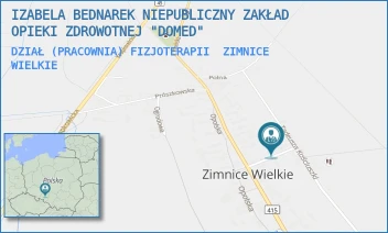 DZIAŁ (PRACOWNIA) FIZJOTERAPII - IZABELA BEDNAREK NIEPUBLICZNY ZAKŁAD OPIEKI ZDROWOTNEJ "DOMED" - UL. SZKOLNA 2A,  ZIMNICE WIELKIE