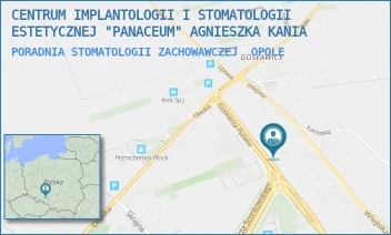 PORADNIA STOMATOLOGII ZACHOWAWCZEJ - CENTRUM IMPLANTOLOGII I STOMATOLOGII ESTETYCZNEJ "PANACEUM" AGNIESZKA KANIA - UL. KAZIMIERZA PUŻAKA 9,  OPOLE