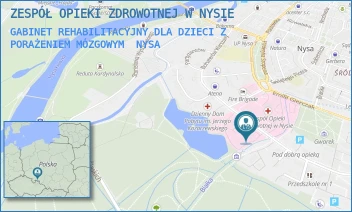 GABINET REHABILITACYJNY DLA DZIECI Z PORAŻENIEM MÓZGOWYM - ZESPÓŁ OPIEKI ZDROWOTNEJ W NYSIE - UL. BOHATERÓW WARSZAWY 34,  NYSA