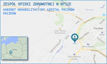 GABINET REHABILITACYJNY SZPITAL PACZKÓW - ZESPÓŁ OPIEKI ZDROWOTNEJ W NYSIE - UL. STANISŁAWA STASZICA 3,  PACZKÓW