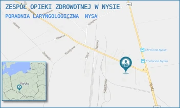 PORADNIA LARYNGOLOGICZNA - ZESPÓŁ OPIEKI ZDROWOTNEJ W NYSIE - UL. OGRODOWA 1,  NYSA