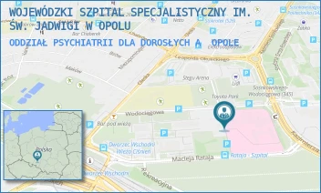 ODDZIAŁ PSYCHIATRII DLA DOROSŁYCH A - WOJEWÓDZKI SZPITAL SPECJALISTYCZNY IM. ŚW. JADWIGI W OPOLU - UL. WODOCIĄGOWA 4,  OPOLE