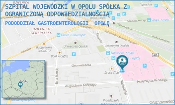 PODODDZIAŁ GASTROENTEROLOGII - SZPITAL WOJEWÓDZKI W OPOLU SPÓŁKA Z OGRANICZONĄ ODPOWIEDZIALNOŚCIĄ - UL. KATOWICKA 64,  OPOLE