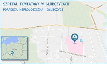 PORADNIA NEFROLOGICZNA - SZPITAL POWIATOWY W GŁUBCZYCACH - UL. MARII SKŁODOWSKIEJ CURIE 26,  GŁUBCZYCE