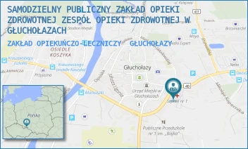 ZAKŁAD OPIEKUŃCZO-LECZNICZY - SAMODZIELNY PUBLICZNY ZAKŁAD OPIEKI ZDROWOTNEJ ZESPÓŁ OPIEKI ZDROWOTNEJ W GŁUCHOŁAZACH - UL. MARII CURIE-SKŁODOWSKIEJ 16,  GŁUCHOŁAZY