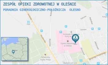 PORADNIA GINEKOLOGICZNO-POŁOŻNICZA - ZESPÓŁ OPIEKI ZDROWOTNEJ W OLEŚNIE - UL. KLONOWA 1,  OLESNO