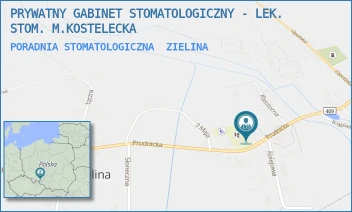 PORADNIA STOMATOLOGICZNA - PRYWATNY GABINET STOMATOLOGICZNY - LEK. STOM. M.KOSTELECKA - UL. PRUDNICKA 6,  ZIELINA