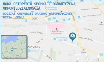 ODDZIAŁ CHIRURGII URAZOWO-ORTOPEDYCZNEJ - BIASA - NOWA ORTOPEDIA SPÓŁKA Z OGRANICZONĄ ODPOWIEDZIALNOŚCIĄ - UL. WOJCIECHA BIASA 31,  OPOLE