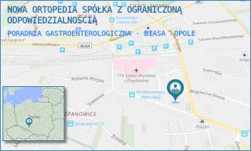 PORADNIA GASTROENTEROLOGICZNA - BIASA - NOWA ORTOPEDIA SPÓŁKA Z OGRANICZONĄ ODPOWIEDZIALNOŚCIĄ - UL. WOJCIECHA BIASA 31,  OPOLE