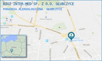 PORADNIA ALERGOLOGICZNA - NZOZ INTER-MED SP. Z O.O. GŁUBCZYCE - UL. HENRYKA SIENKIEWICZA 1,  GŁUBCZYCE