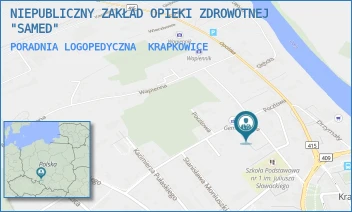 PORADNIA LOGOPEDYCZNA - NIEPUBLICZNY ZAKŁAD OPIEKI ZDROWOTNEJ "SAMED" - SZKOLNA 7,  KRAPKOWICE