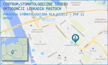 PORADNIA STOMATOLOGICZNA DLA DZIECI - PSP 21 - CENTRUM STOMATOLOGICZNE STUDIO ORTODONCJI LEOKADIA PASTUCH - UL. HENRYKA SIENKIEWICZA 4,  OPOLE